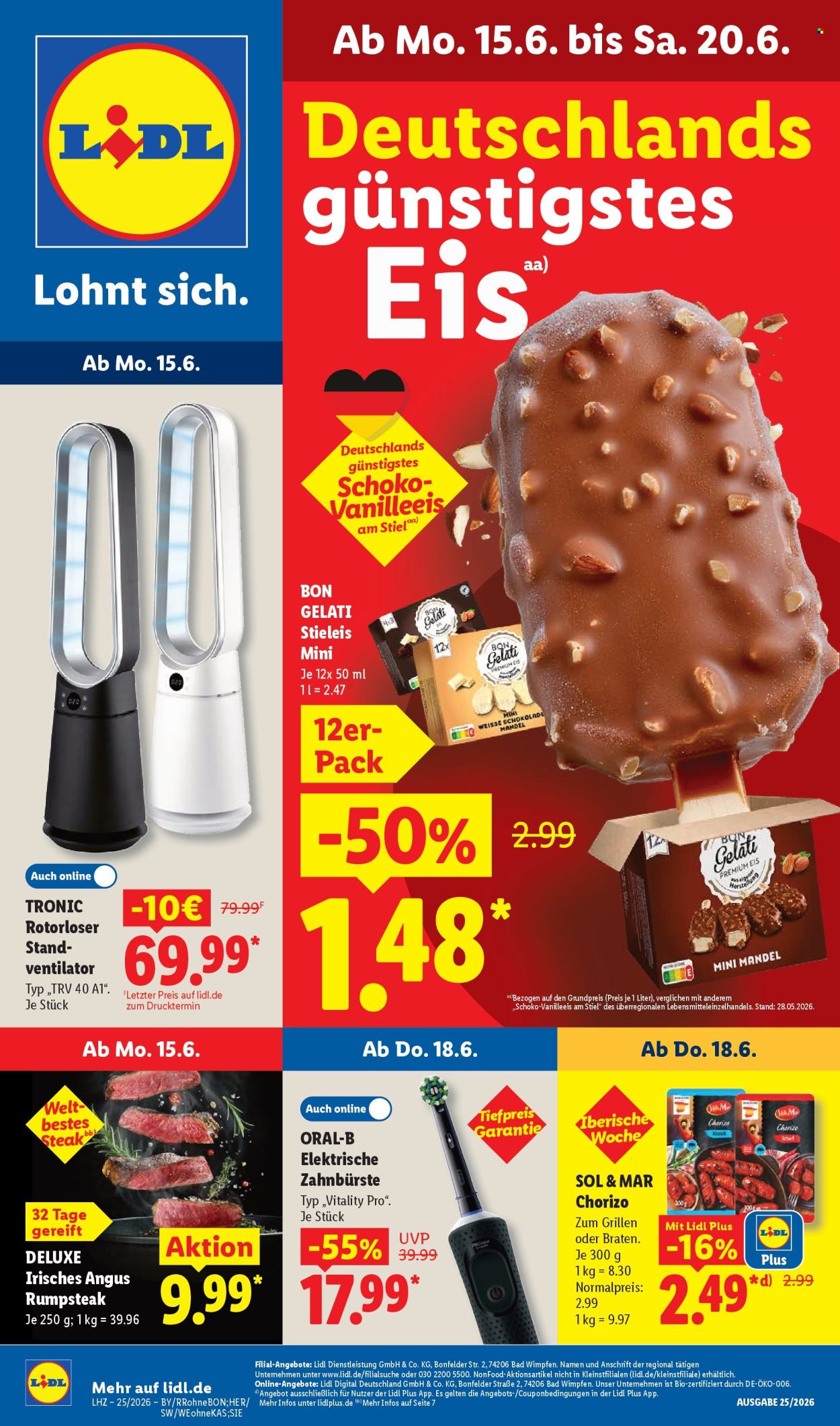 Leták Lidl - 15.6.2026 - 20.6.2026. Strana 1