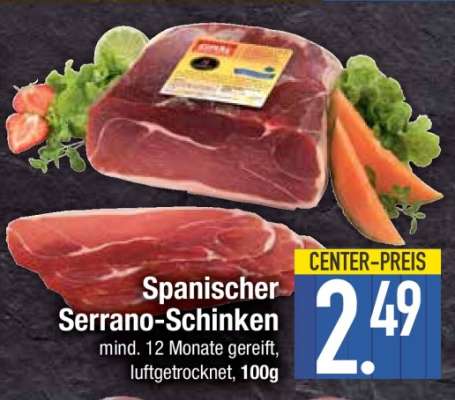 Spanischer Serrano-Schinken