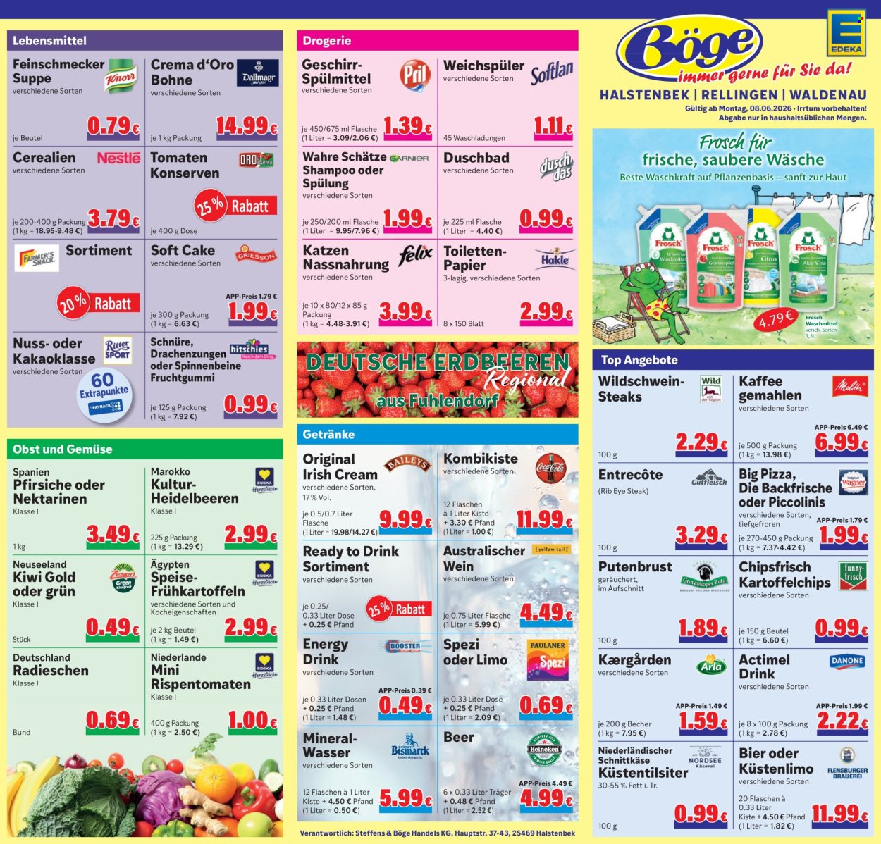Leták Edeka - 8.6.2026 - 13.6.2026. Strana 1