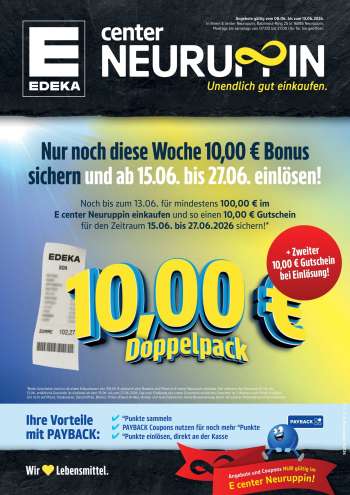Prospekte E center - 8.06.2026 - 13.06.2026.