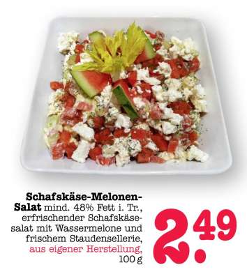 Schafskäse-Melonen-Salat