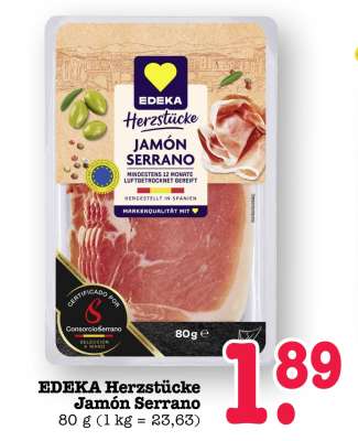 EDEKA Herzstücke Jamón Serrano
