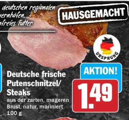 Deutsche frische Putenschnitzel/Steaks