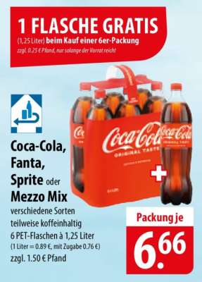 Coca-Cola, Fanta, Sprite oder Mezzo Mix