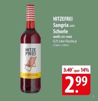 HITZEFREI Sangria oder Schorle