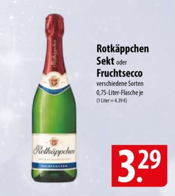 Rotkäppchen Sekt oder Fruchtsecco