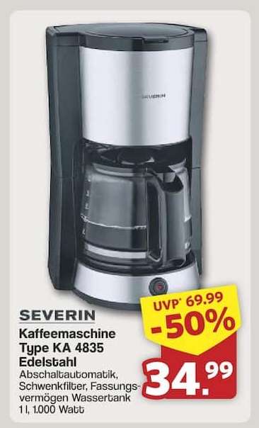 SEVERIN Kaffeemaschine Type KA 4835