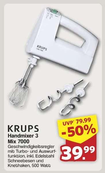 KRUPS Handmixer 3 Mix 7000