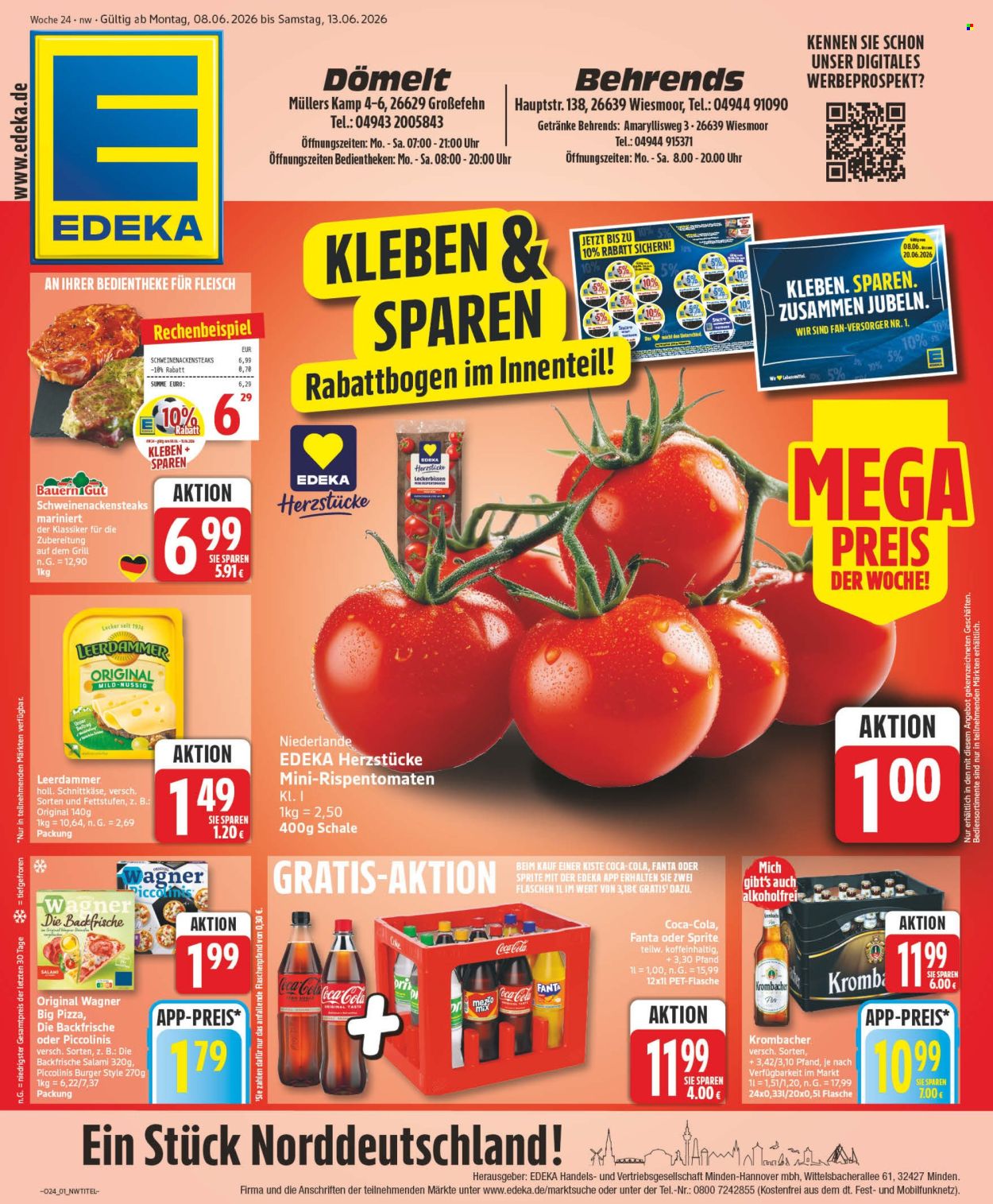 Leták Edeka - 8.6.2026 - 13.6.2026. Strana 1