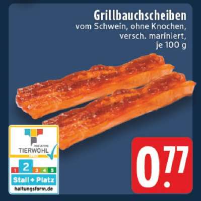 Grillbauchscheiben*