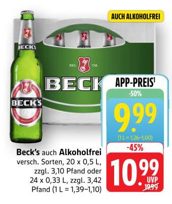 Beck's auch Alkoholfrei