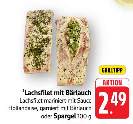Lachsfilet mit Bärlauch