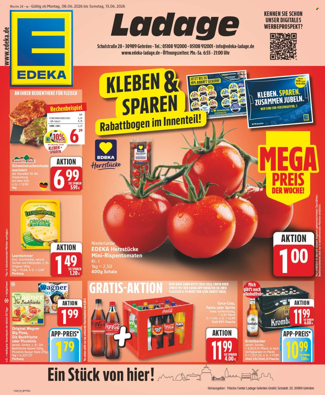 Leták Edeka - 8.6.2026 - 13.6.2026. Strana 1