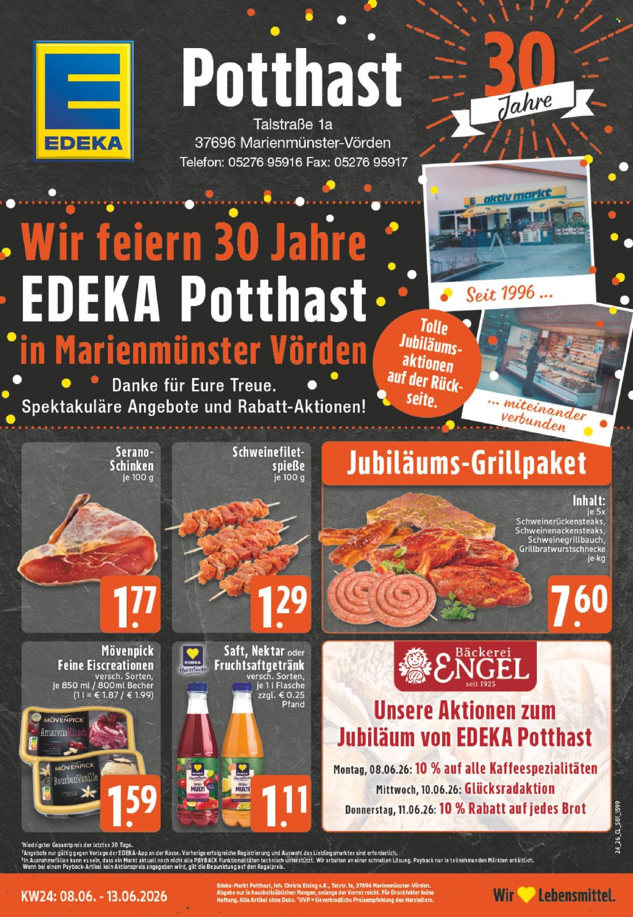 Leták Edeka - 8.6.2026 - 13.6.2026. Strana 1