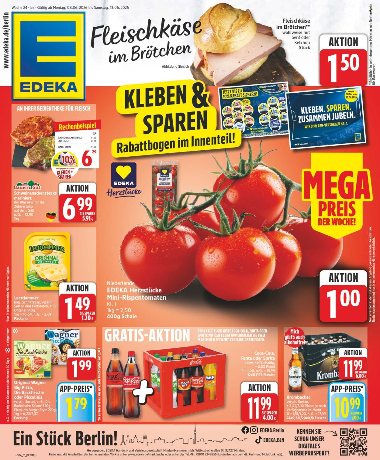 Leták Edeka - 8.6.2026 - 13.6.2026. Strana 1
