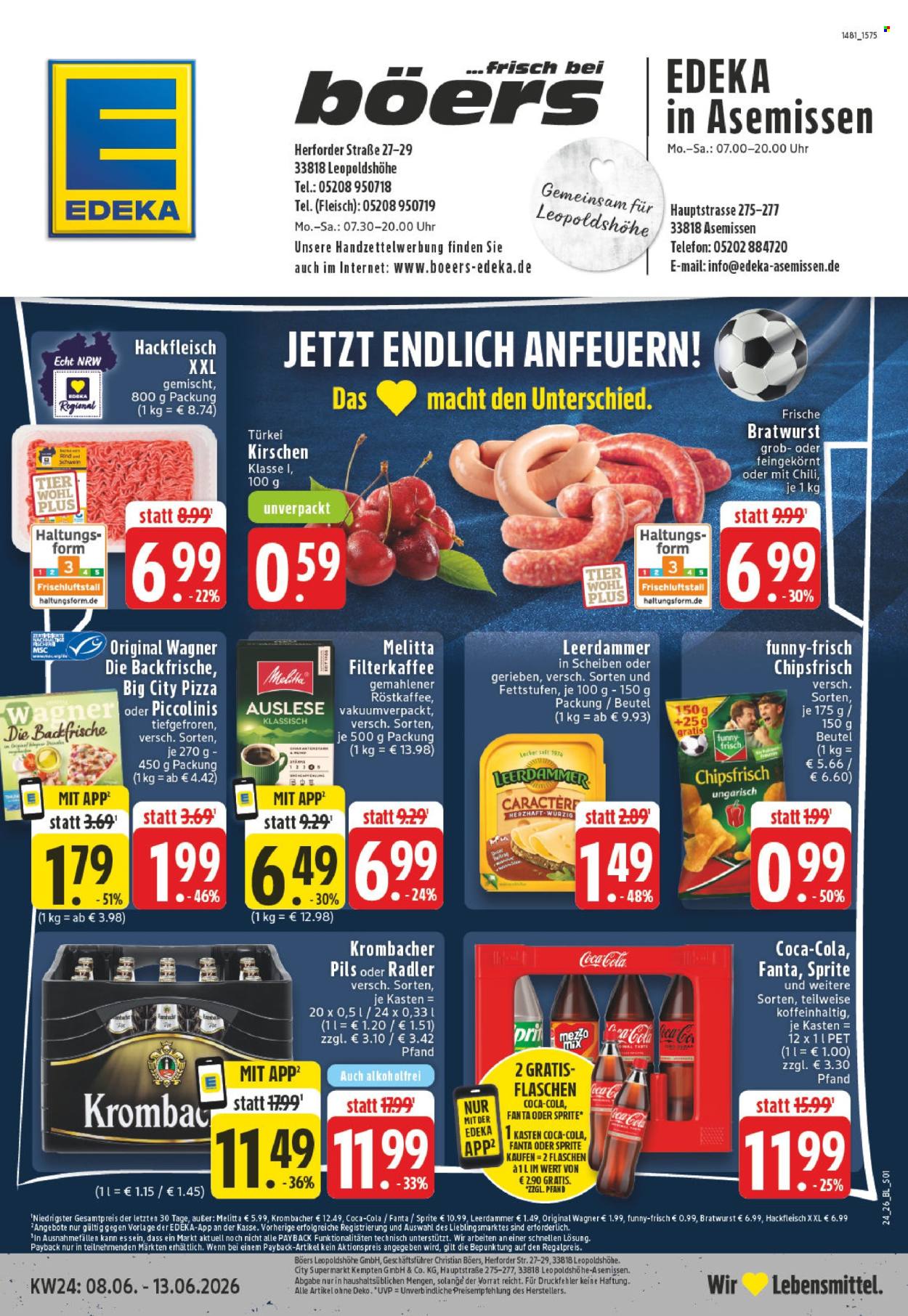 Leták Edeka - 8.6.2026 - 13.6.2026. Strana 1