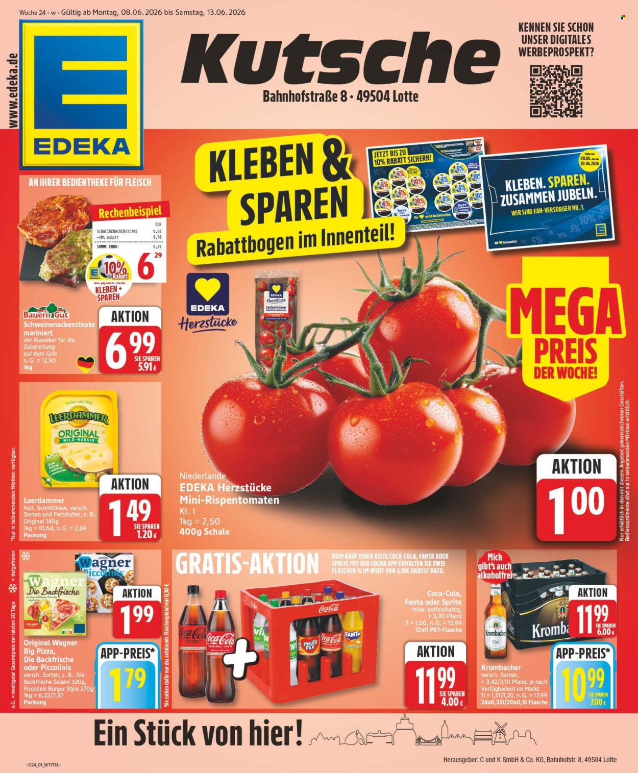 Leták Edeka - 8.6.2026 - 13.6.2026. Strana 1