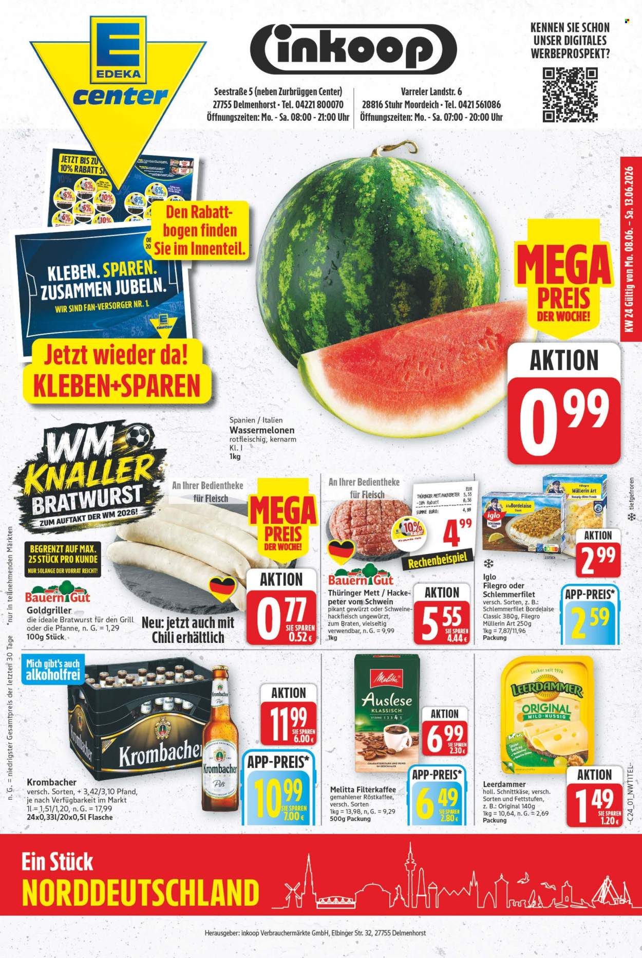 Leták Edeka - 8.6.2026 - 13.6.2026. Strana 1