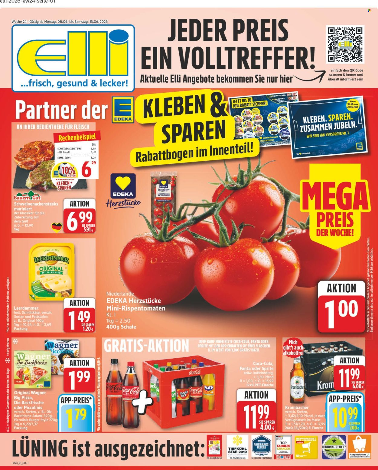 Leták Edeka - 8.6.2026 - 13.6.2026. Strana 1
