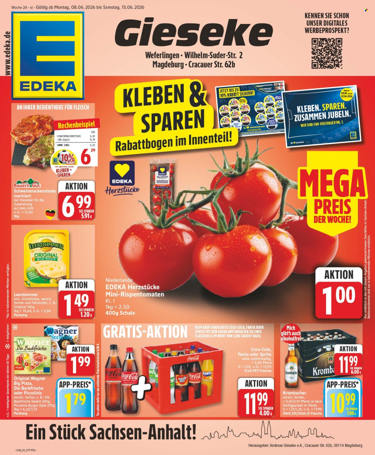 Leták Edeka - 8.6.2026 - 13.6.2026. Strana 1