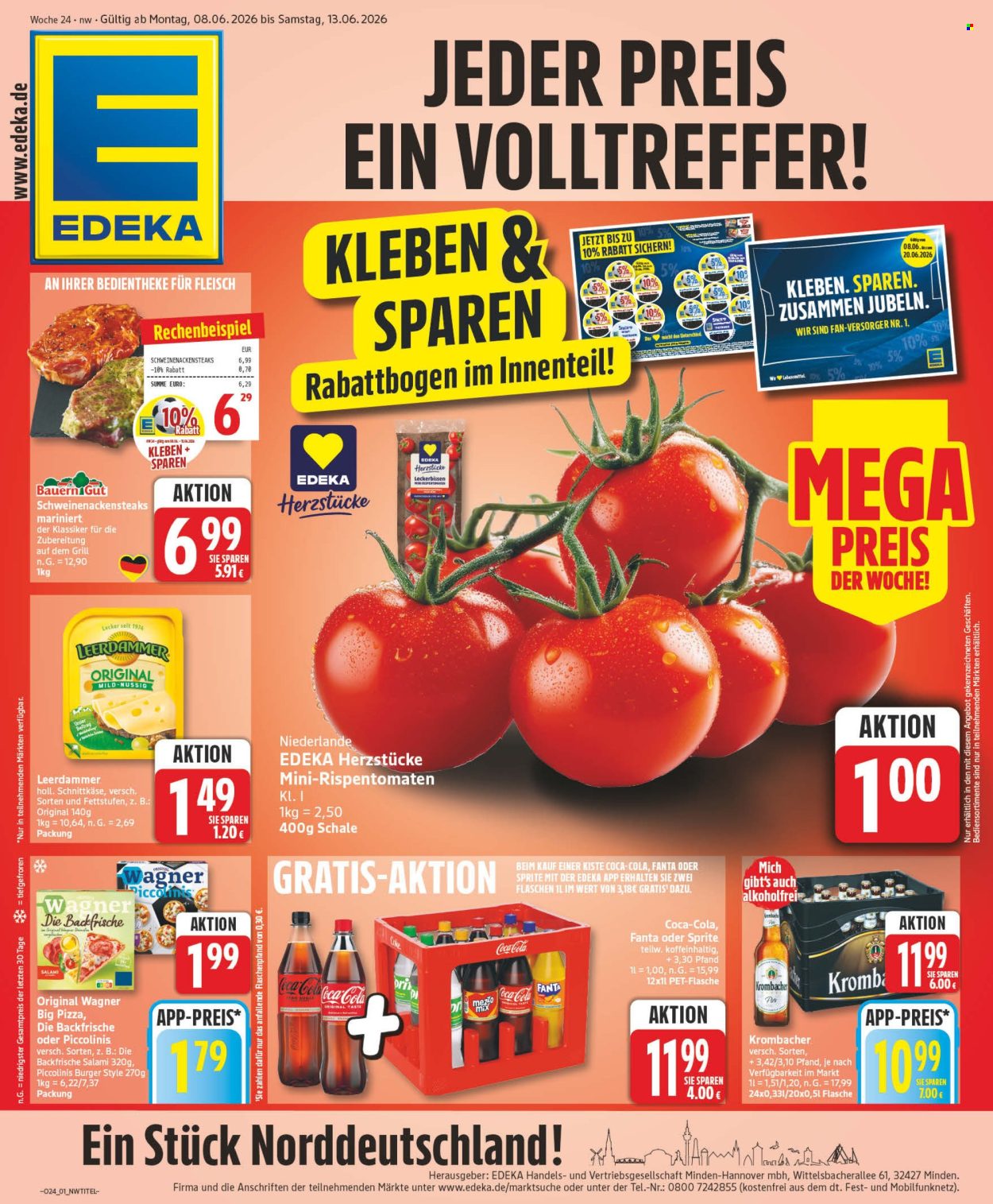 Leták Edeka - 8.6.2026 - 13.6.2026. Strana 1