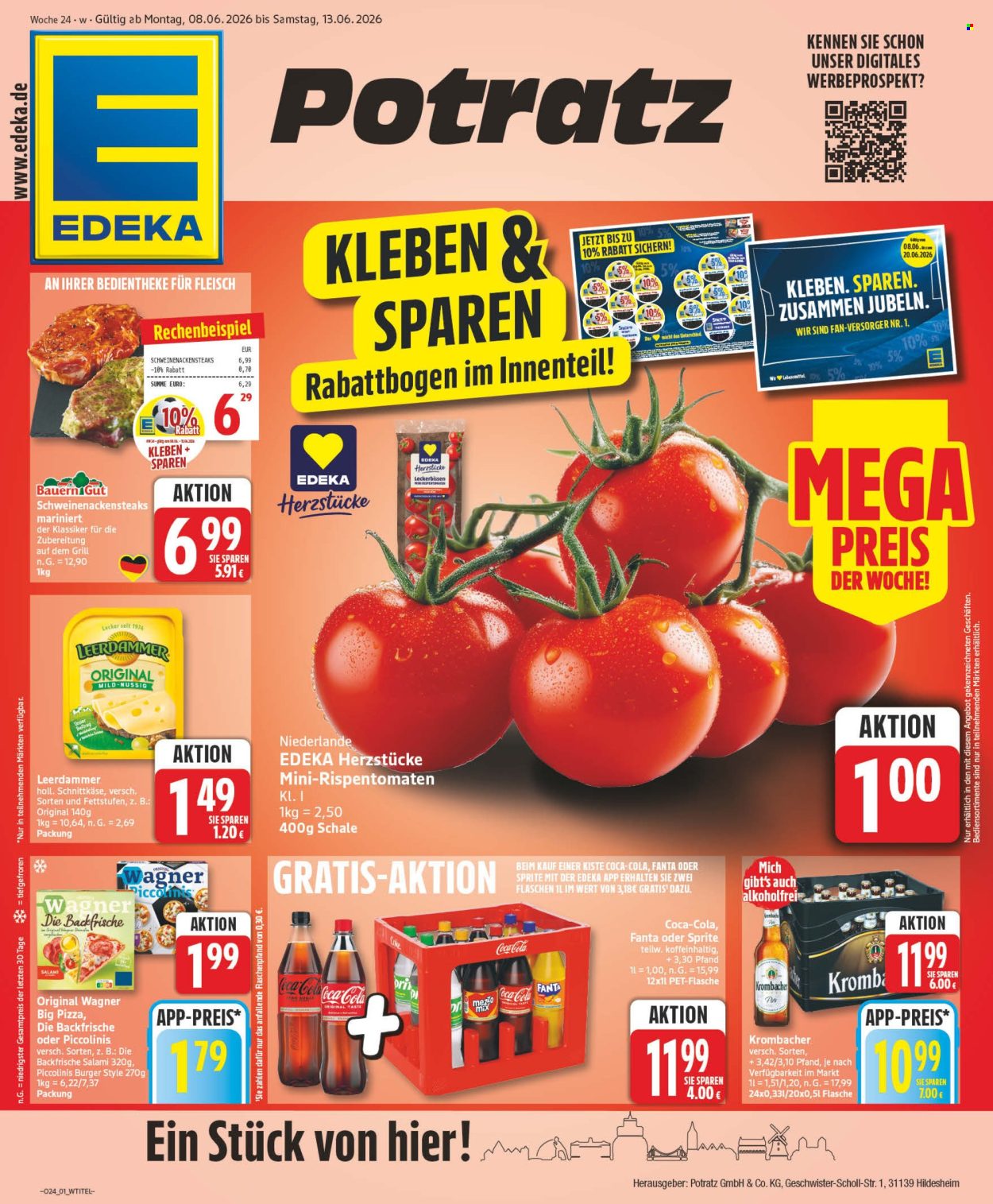 Leták Edeka - 8.6.2026 - 13.6.2026. Strana 1
