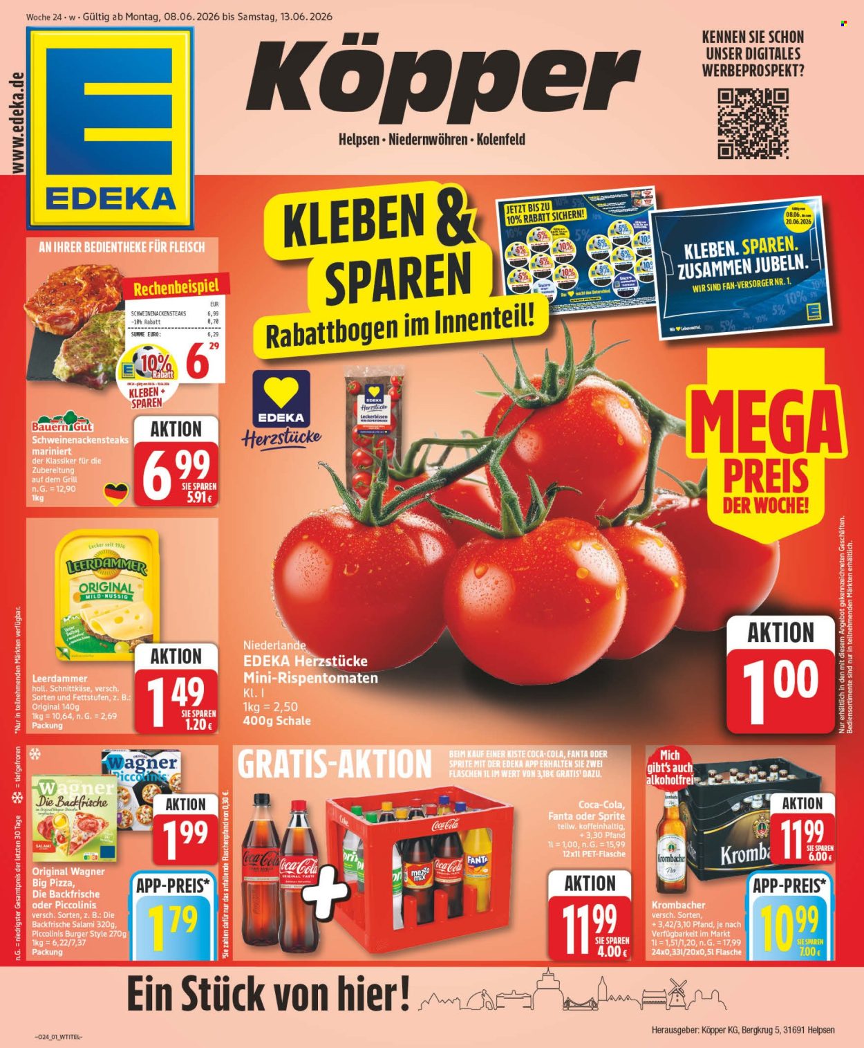 Leták Edeka - 8.6.2026 - 13.6.2026. Strana 1