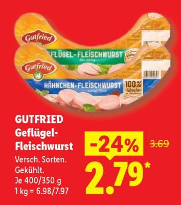 Gutfried Geflügel Fleischwurst