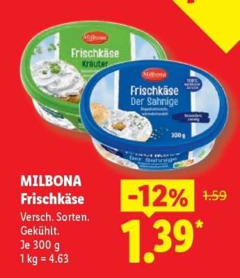 Milbona Frischkäse
