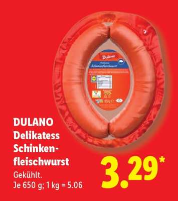 Dulano Delikatess Schinkenfleischwurst