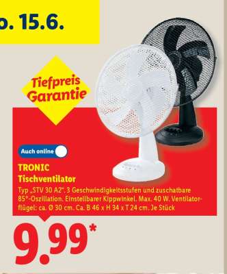 TRONIC Tischventilator