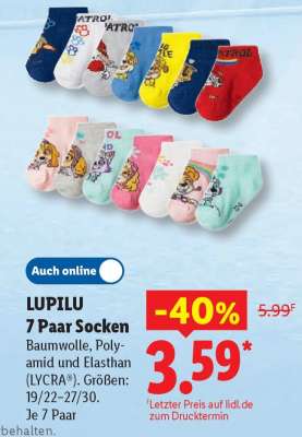 LUPILU 7 Paar Socken