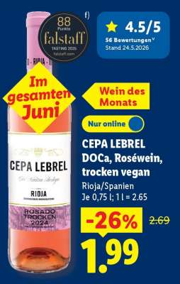 CEPA LEBREL DOCa, Roséwein, trocken vegan