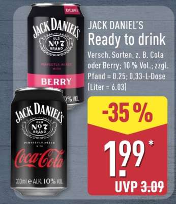 JACK DANIEL'S Ready to drink