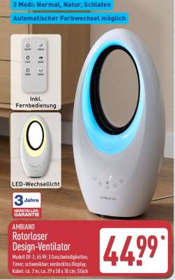 AMBIANO Rotorloser Design-Ventilator