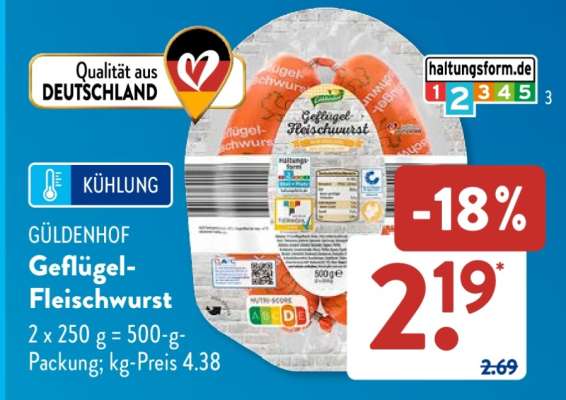 GÜLDENHOF Geflügel-Fleischwurst