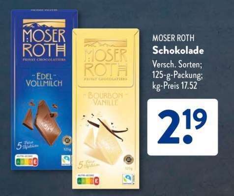 MOSER ROTH Schokolade