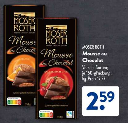 MOSER ROTH Mousse au Chocolat