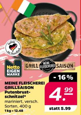 Meine Fleischerei Grillsaison Putenbrustschnitzel