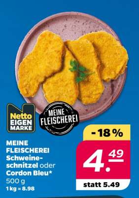 Meine Fleischerei Schweineschnitzel oder Cordon Bleu