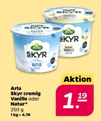 Arla Skyr cremig Vanille oder Natur