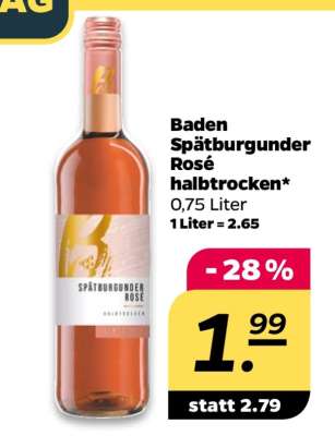 Baden Spätburgunder rosé halbtrocken