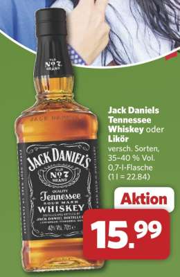 Jack Daniels Tennessee Whiskey oder Likör
