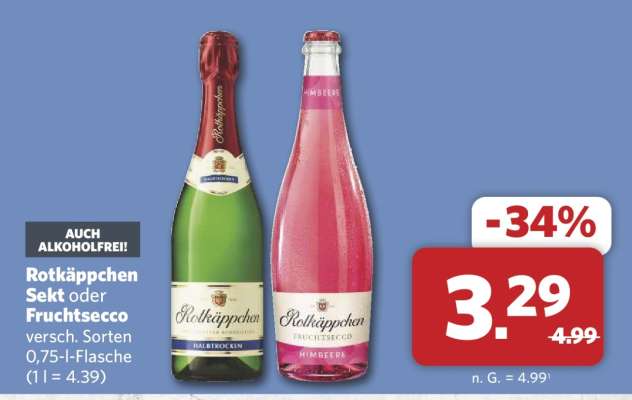 Rotkäppchen Sekt oder Fruchtsecco