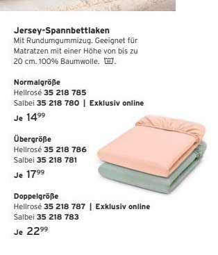 Jersey- Spannbettlaken
