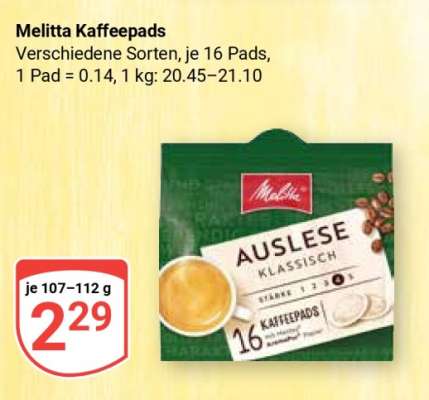 Melitta Kaffeepads