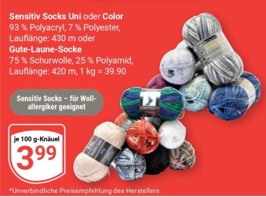 Sensitiv Socks Uni oder Color