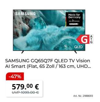 SAMSUNG GQ65Q7F QLED TV Vision AI Smart