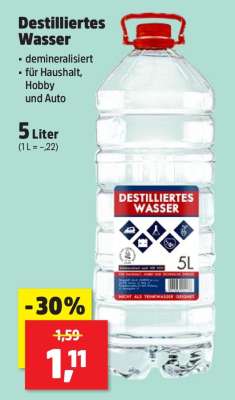 Destilliertes Wasser