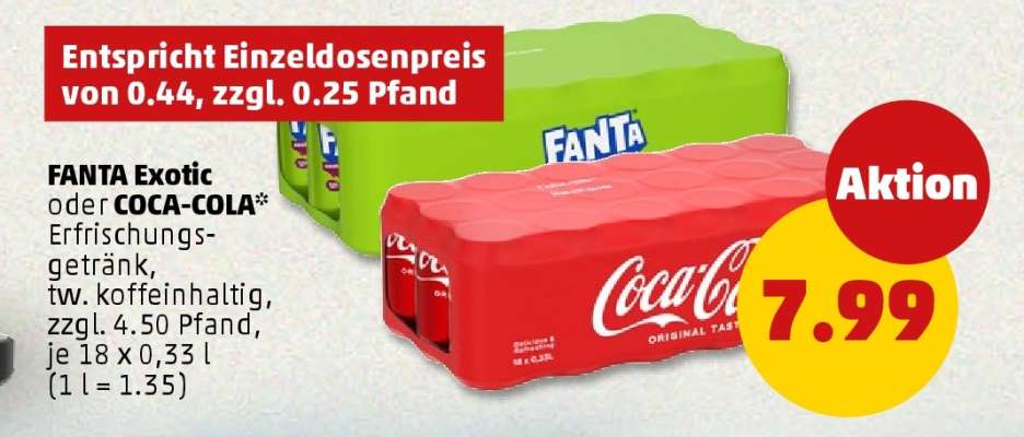 FANTA Exotic oder COCA-COLA*